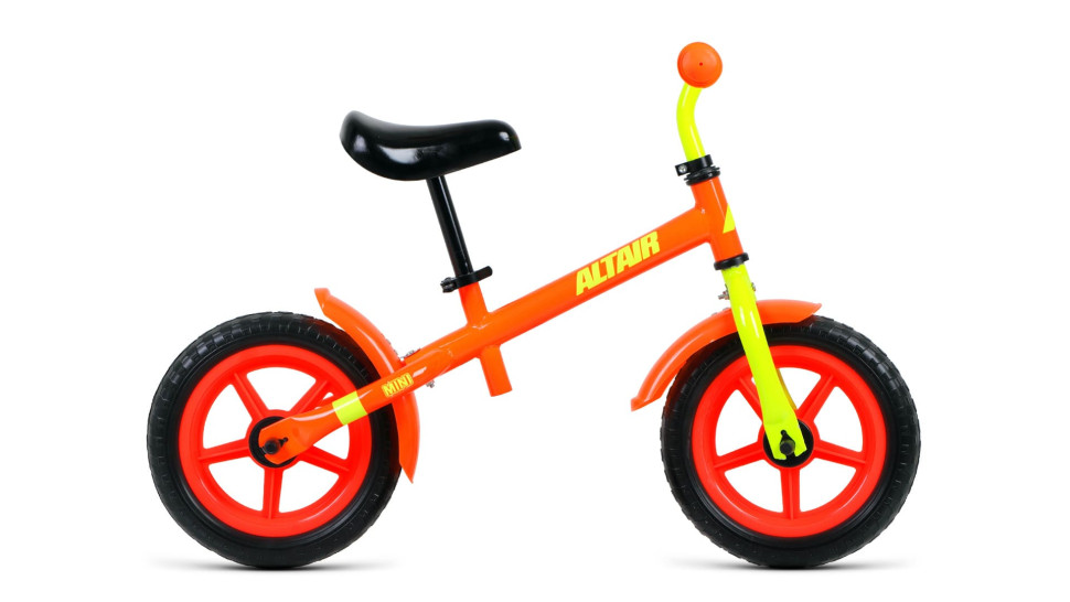 Беговел ALTAIR MINI 12 12" 2020-2021, ярко-оранжевый/ярко-зеленый