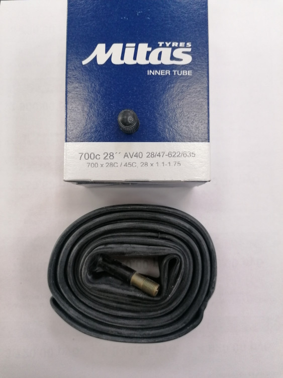 Камера, 700 x 28/45C (28/47 - 622/635), Classic, 0.9 mm, AV40, Rubena/Mitas