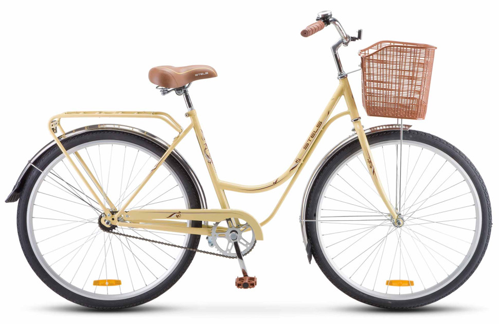 Велосипед STELS Navigator-325 C (28", рост 20", Светло-бежевый), арт. Z010 с корзинкой QR