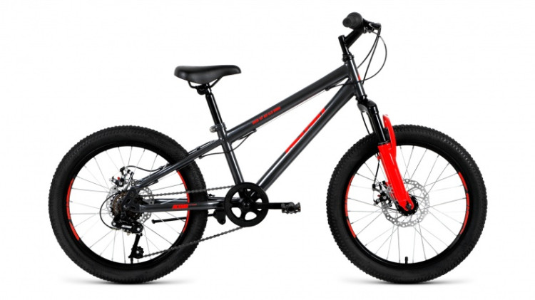велосипед ALTAIR MTB HT 20 2.0 disc (20" 6 ск. рост 10.5") серый 2019