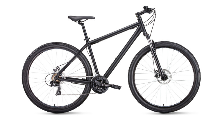 велосипед FORWARD SPORTING 29 2.0 disc (29" 21 ск. рост 19") черный матовый 2019