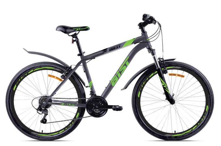 Велосипед AIST Quest 26" 16" черный 2024 4810310034963