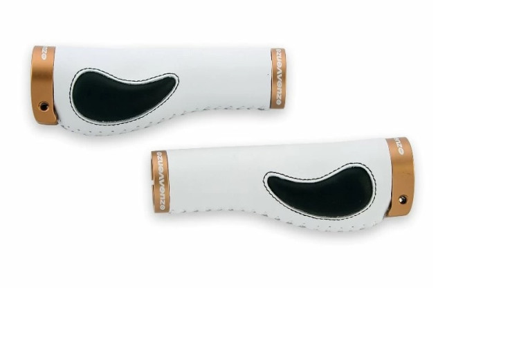 Ручки руля VENZO COMFORT VZ-E05-004, длина 138 мм,золотые хомуты