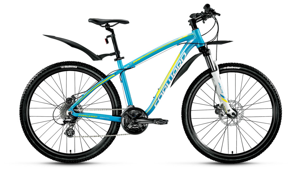 велосипед FORWARD Agris Lady 2.0 disc алюм. (27.5'' 24ск рост 17") голубой 2016