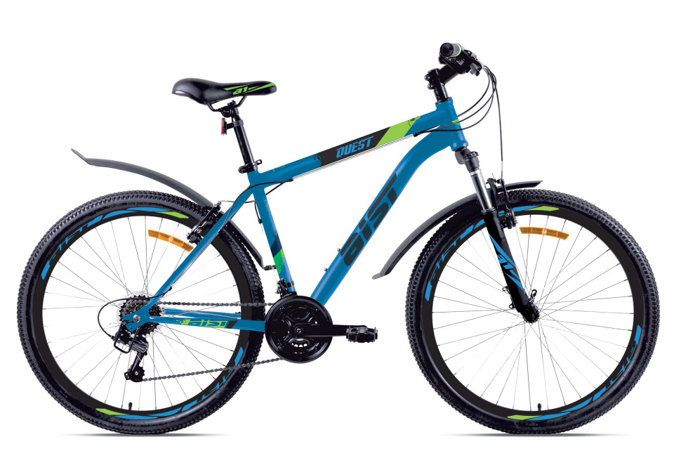 Велосипед AIST Quest 26" 16" голубой 2024 4810310034970