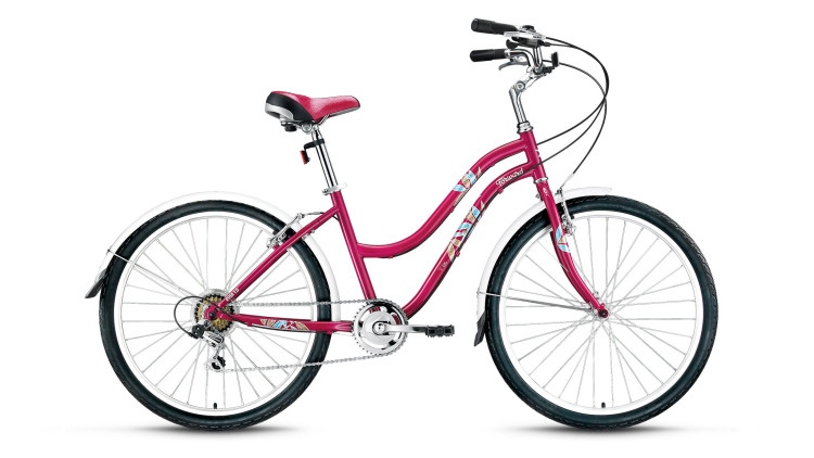 велосипед FORWARD EVIA 26 1.0 (26" 7ск) бордовый матовый 2017