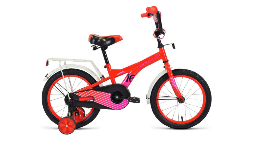 Велосипед FORWARD CROCKY 16 (16" 1 ск.) 2020-2021, красный/фиолетовый