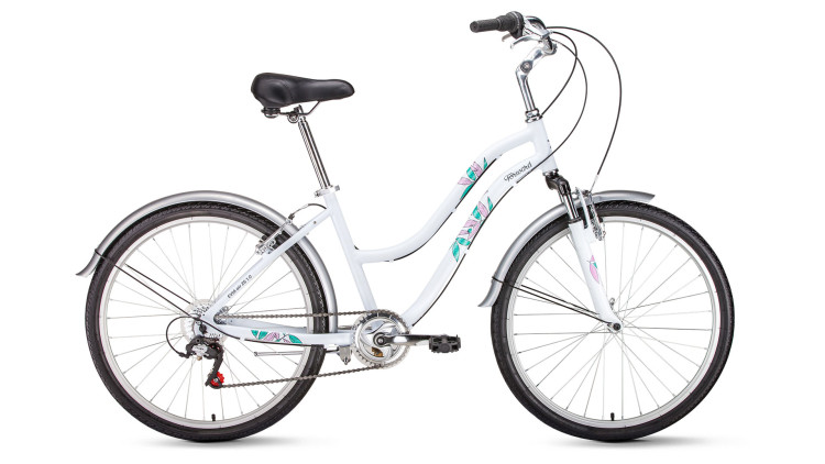 велосипед FORWARD EVIA AIR 26 1.0 алюм. (26" 7ск) белый матовый 2019