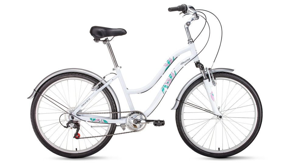 велосипед FORWARD EVIA AIR 26 1.0 алюм. (26" 7ск) белый матовый 2019
