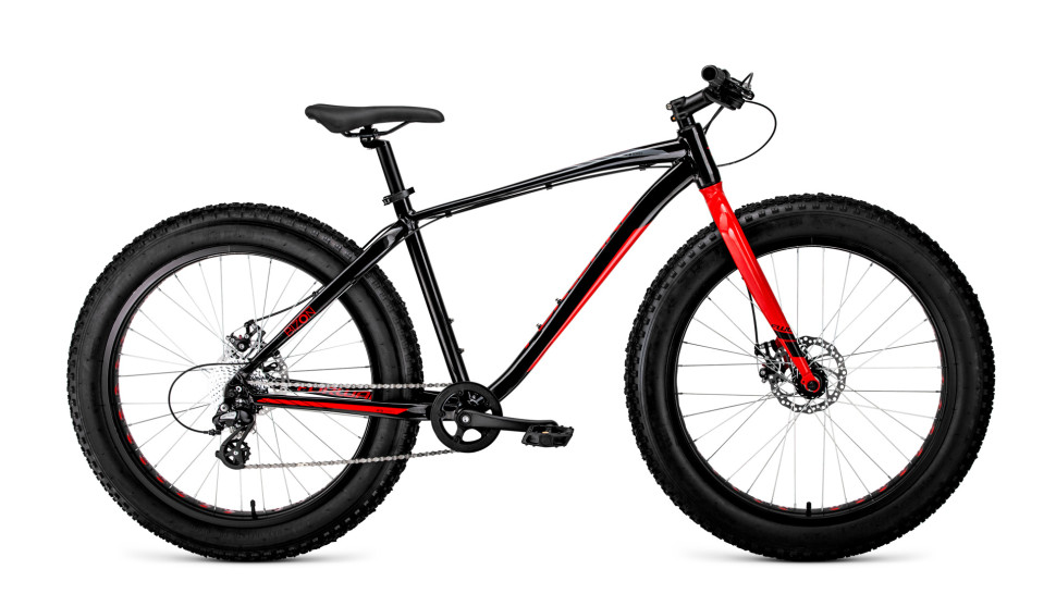 велосипед FORWARD BIZON 26 (26" 8 ск. рост 18") черный / красный 2019