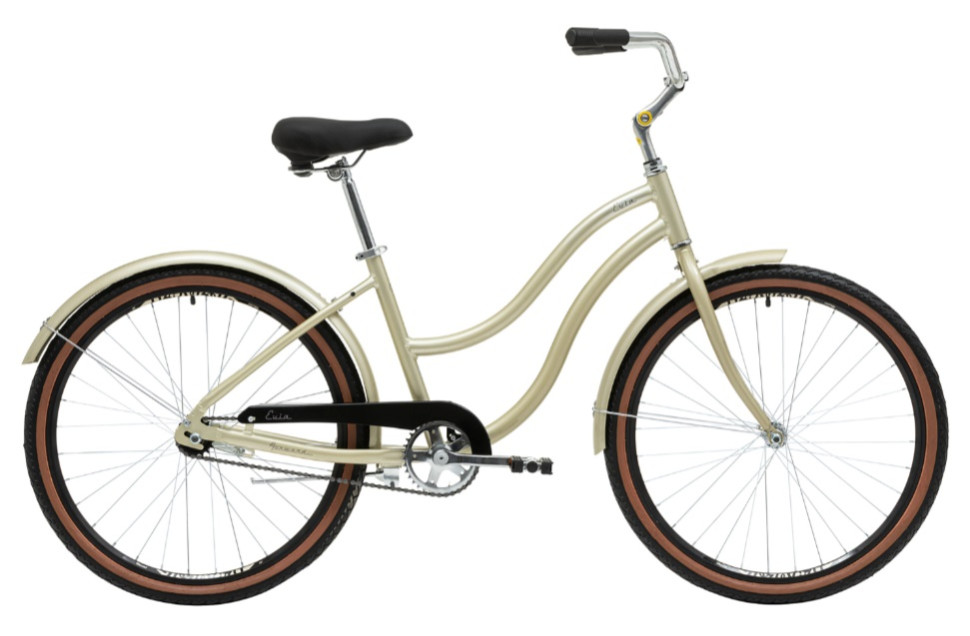 Велосипед FORWARD EVIA 26 (26" 1 ск. рост. 16") 2024, бежевый/темно-серый QR