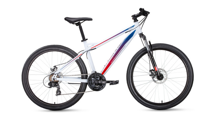 велосипед FORWARD FLASH 26 2.0 disc (21 ск. рост 17") белый 2019