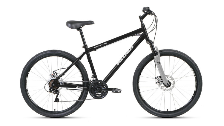 велосипед ALTAIR MTB HT 26 2.0 disc (26" 18 ск. рост 19") 2019-2020, черный/серый