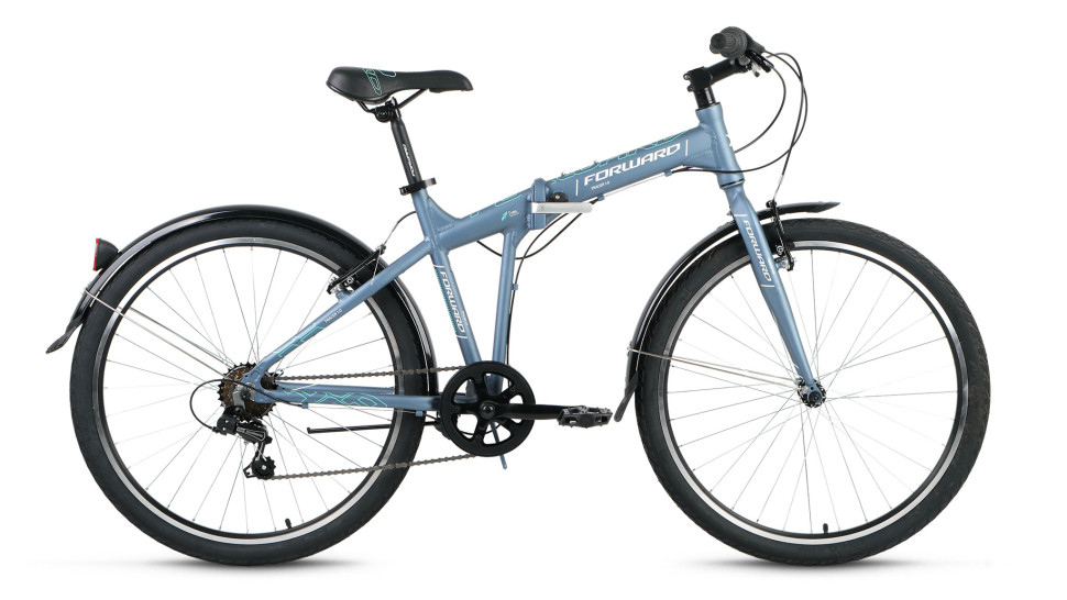 велосипед FORWARD TRACER 1.0 скл. алюм. (26'' 6ск. рост 15") серый матовый