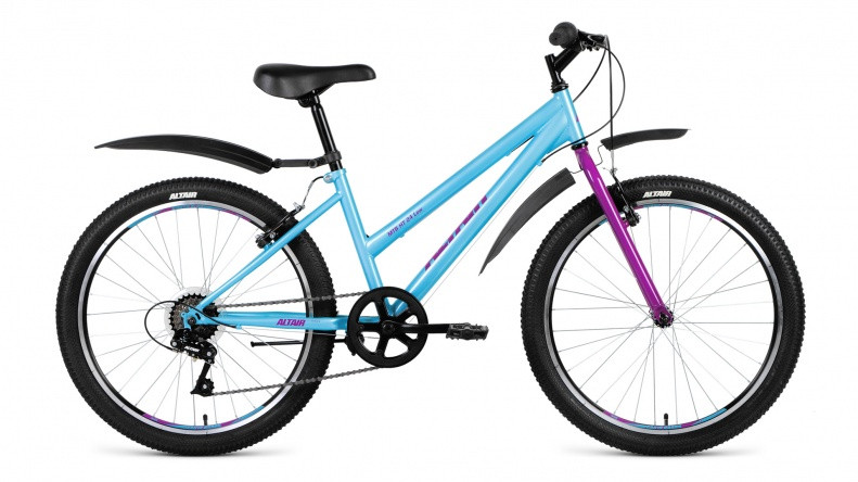 велосипед ALTAIR MTB HT 24 low (24" 6 ск. рост 13") бирюзовый 2019
