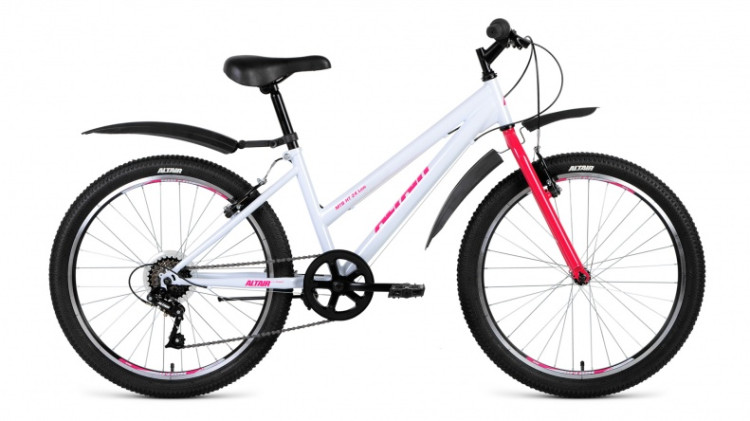 велосипед ALTAIR MTB HT 24 low (24" 6 ск. рост 13") белый 2019