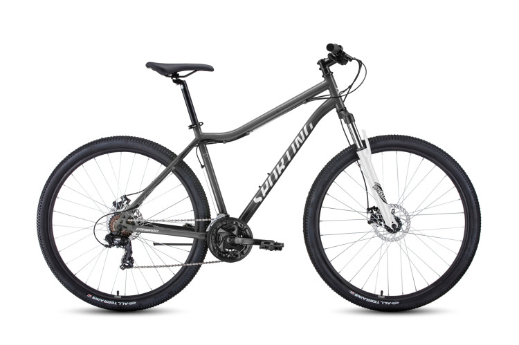 Велосипед FORWARD SPORTING 29 2.0 D (29" 21 ск. рост. 17") 2022, черный/белый