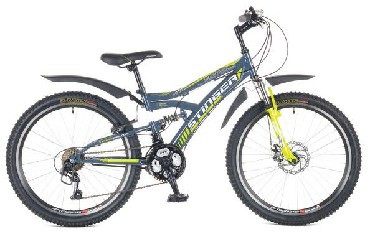 Велосипед 24д., Stinger, сталь, аморт., Matrix SX220D, 18скор., 16.5д., TZ30/TY21/TX50/SW608, D/Vсер-салат