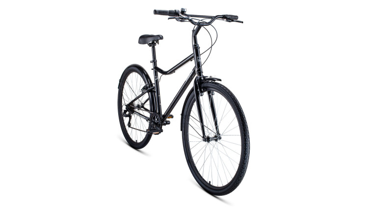 Велосипед FORWARD PARMA 28 (28" 7 ск. рост. 19") 2022, черный/белый QR