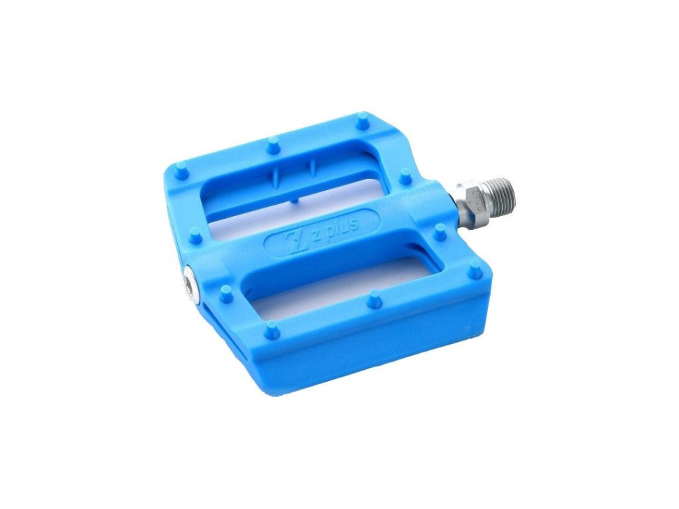 Педали, (комплект), Платформенные, Z-0911, 100*110*28 мм, 9/16", Z plus, голубой