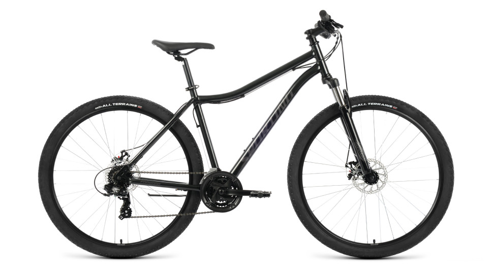 Велосипед FORWARD SPORTING 29 2.0 D (29" 21 ск. рост. 17") 2022, черный/темно-серый QR