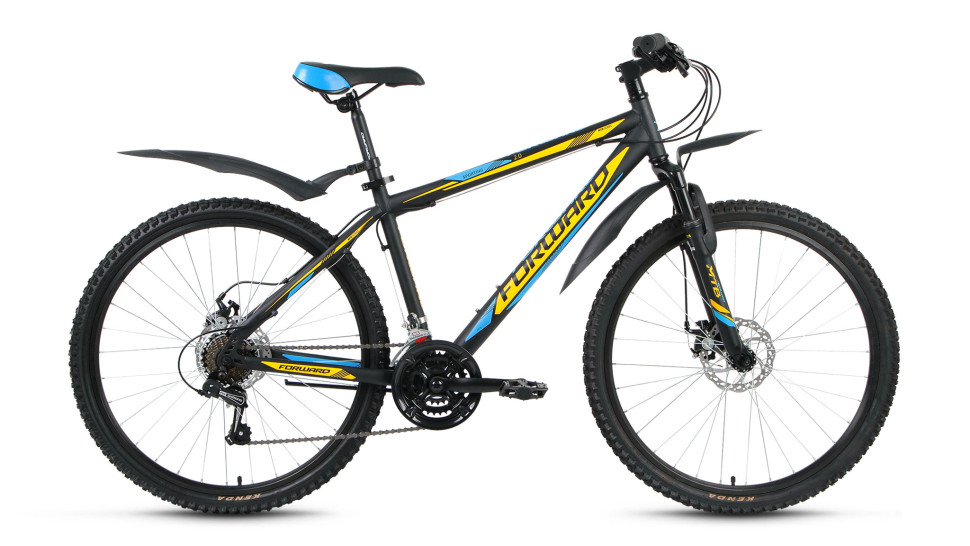 велосипед FORWARD SPORTING 2.0 disc (26" 21ск рост 17'') черный матовый