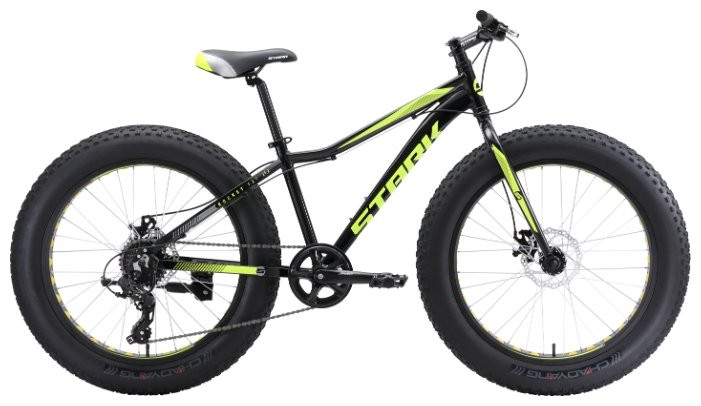 Велосипед Stark'18 Rocket Fat 24.2 D алюм. 8ск. чёрный/зелёный