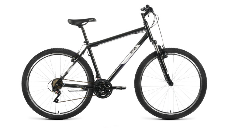 Велосипед ALTAIR MTB HT 27,5 1.0 (27,5" 21 ск. рост. 19") 2022, черный/серебристый