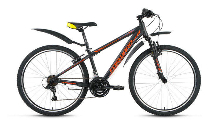 велосипед FORWARD TORONTO 1.0  алюм. (26"" 18ск) черный матовый