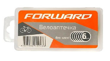 Велоаптечка, 6 самоклеющихся заплаток, блистер, FORWARD