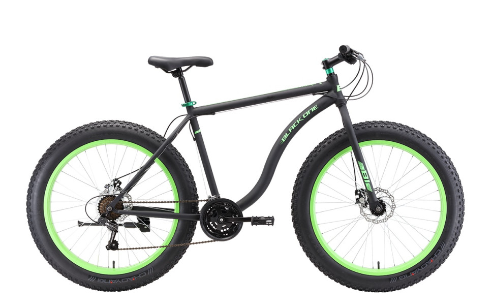 Велосипед Black One Monster 26 D чёрный/зелёный 20"