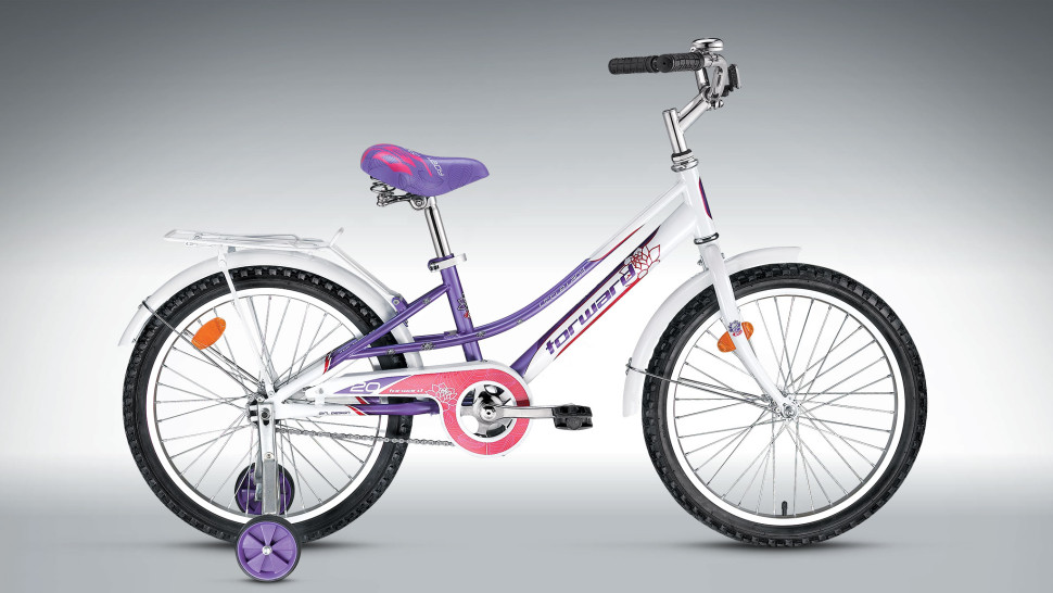 велосипед FORWARD LITTLE LADY 18 (18'' 1 cк) (рама AZURE) белый/розовый