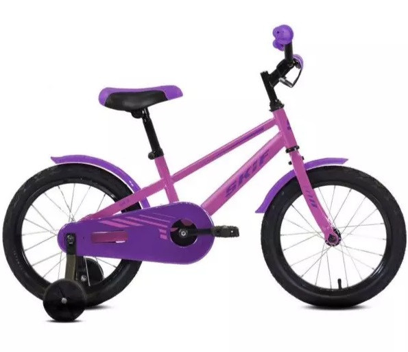 Велосипед SKIF 16 (16" 1 ск.) 2022, розовый/фиолетовый УЦ QR