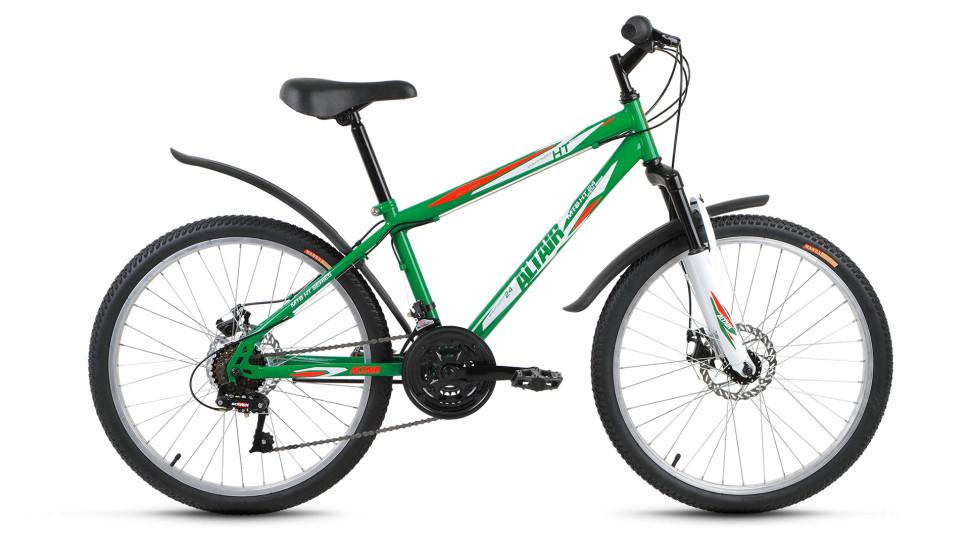 велосипед ALTAIR MTB HT 24 disc (24" 18ск) зеленый 2017