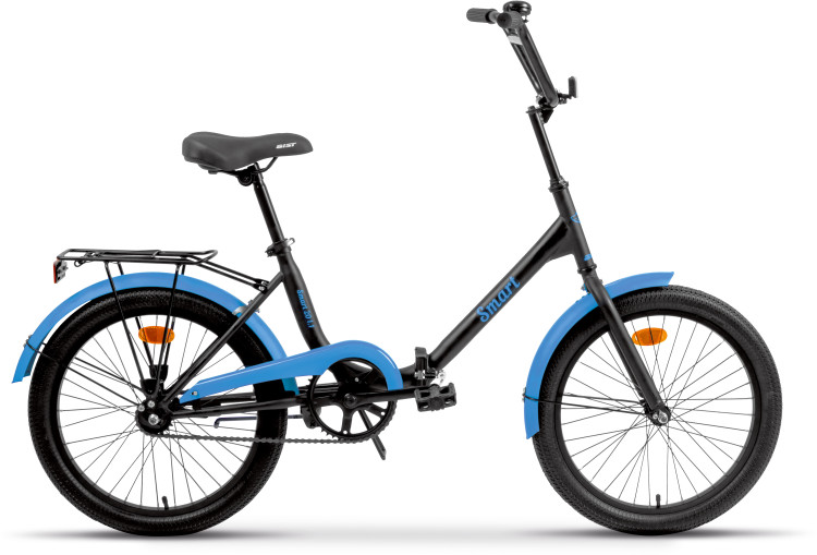 Велосипед AIST Smart 20 1.1 20" 2024 черно-синий QR