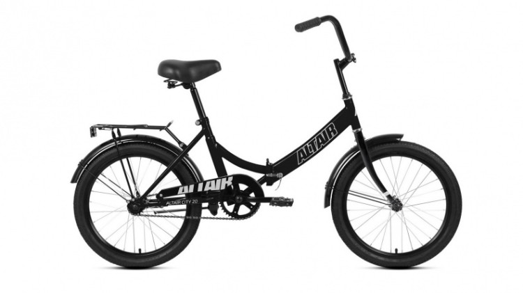 Велосипед ALTAIR CITY 20 (20" 1 ск. рост. 14" скл.) 2022, черный/серый QR