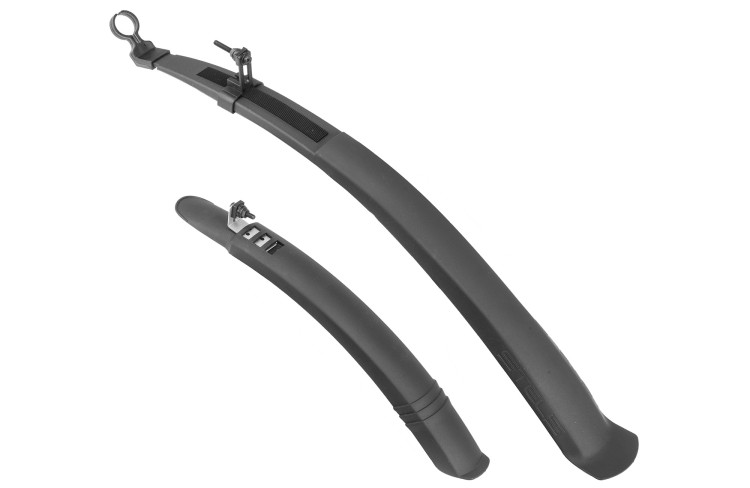 Крылья 24"-26" быстросъемные TEN-051 пластиковые чёрные, крепл. за подсед. трубу 28.6-31.8мм