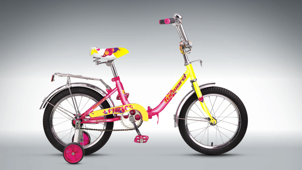 велосипед FORWARD RACING 16 Girl compact скл. (16'' 1ск) желтый/розовый 2015