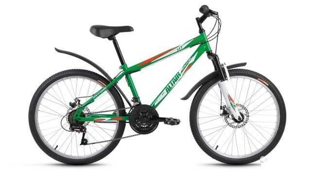 велосипед ALTAIR MTB HT 24 3.0 disc (24" 18 ск. рост 14") зеленый 2018