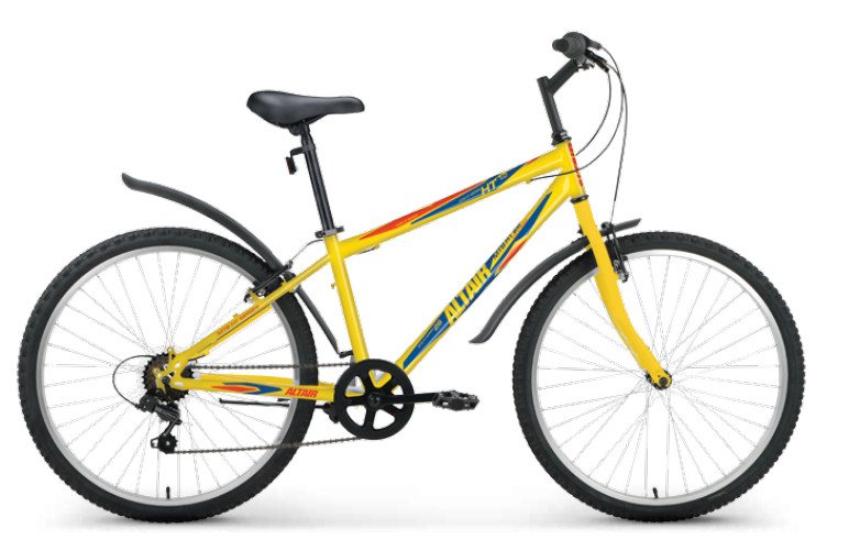 велосипед ALTAIR MTB HT 26 1.0 (26" 18ск рост 19'') желтый 2017