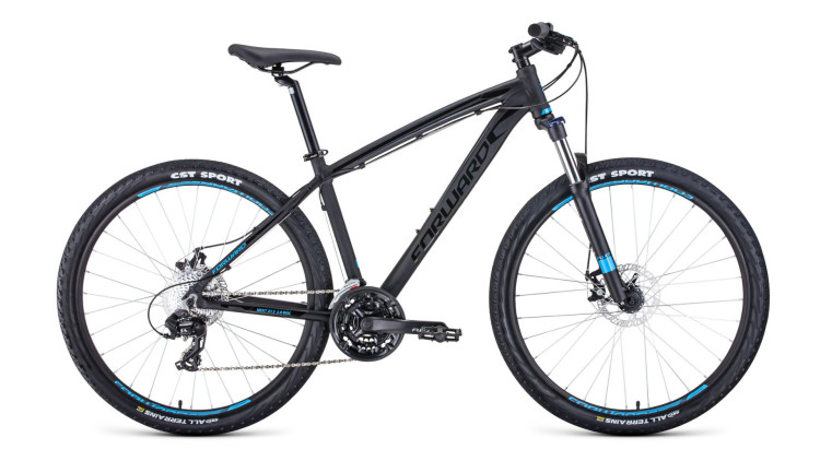 велосипед FORWARD NEXT 27,5 2.0 disc (27,5" 24 ск. рост 17") 2019-2020, черный мат.