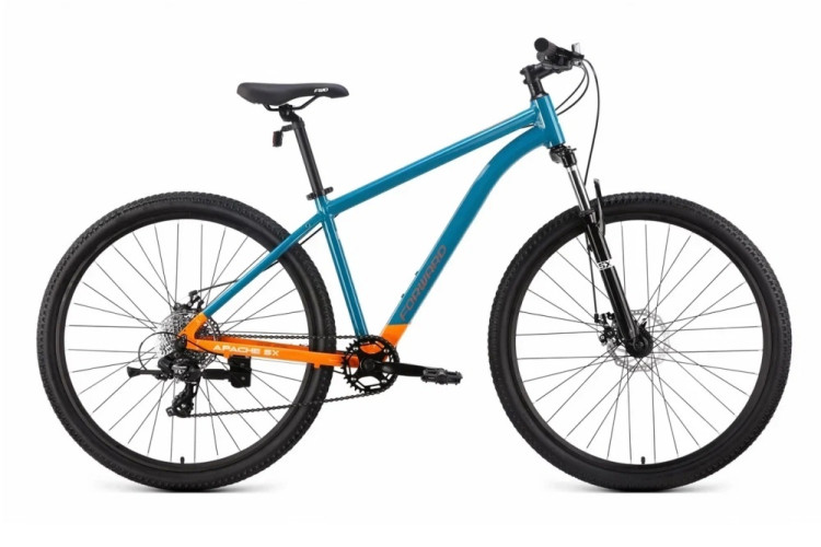Велосипед FORWARD APACHE SX 29 21" 2026 тёмно-бирюзовый / оранжевый
