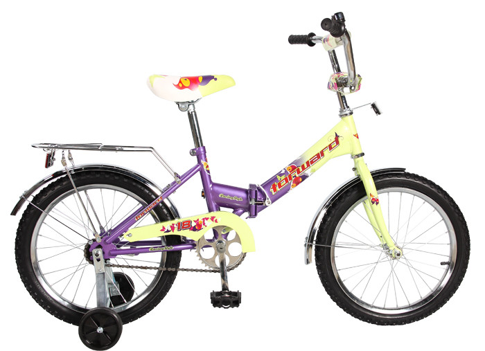 велосипед FORWARD RACING 18 Girl compact скл. (18'' 1 cк) зеленый / фиолетовый