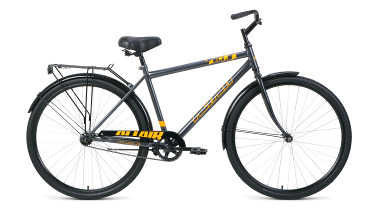 велосипед ALTAIR CITY 28 high (28" 1 ск. рост 19") 2019-2020, серый/оранжевый