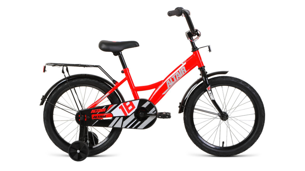 Велосипед ALTAIR KIDS 18 (18" 1 ск.) 2020-2021, красный/серебристый