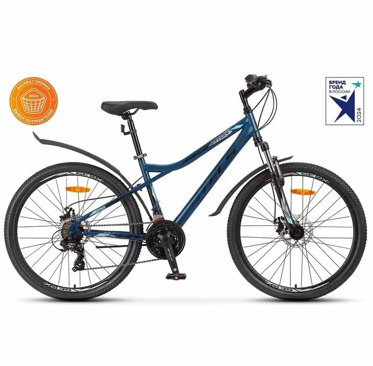 Велосипед STELS Navigator 510 26MD (рост 14", 21 ск.) темно-синий
