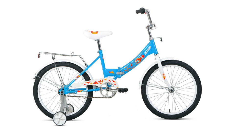 Велосипед ALTAIR CITY KIDS 20 COMPACT (20" 1 ск. рост. 13" скл.) 2022, голубой УЦ QR