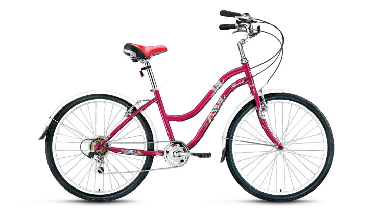 велосипед FORWARD EVIA 1.0 (26" 7ск) бордо 2018