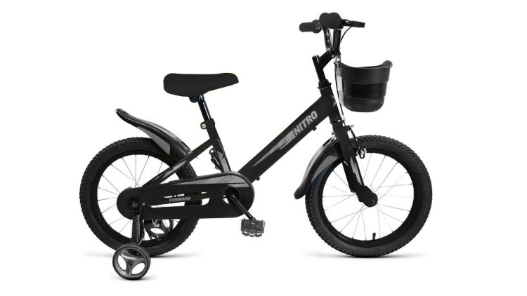 Велосипед FORWARD NITRO 16 (16" 1 ск.) 2023, черный QR
