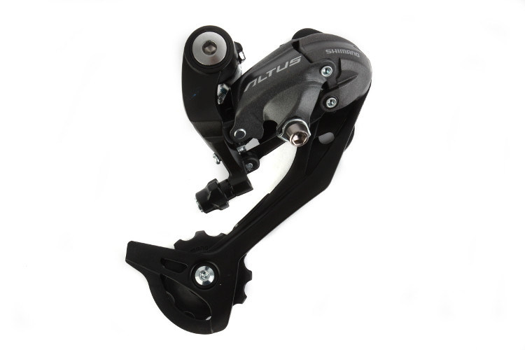 Переключатель задний, RD-M370-L, ALTUS, 9 ск., 11 - 34, GS, подвод - прямой, SHIMANO